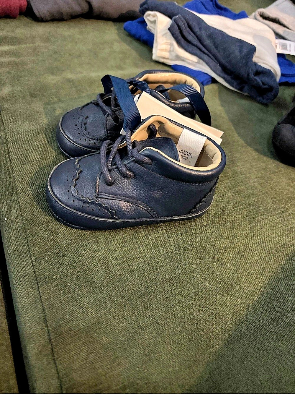 Janie and Jack Baby Wingtip Shoe Boys Dress Shoes Blue US 8